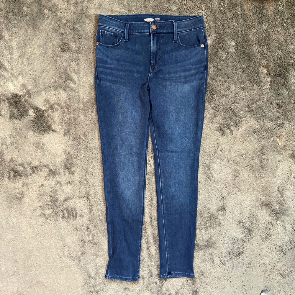 Dark Blue High Waist Skinny Jeans